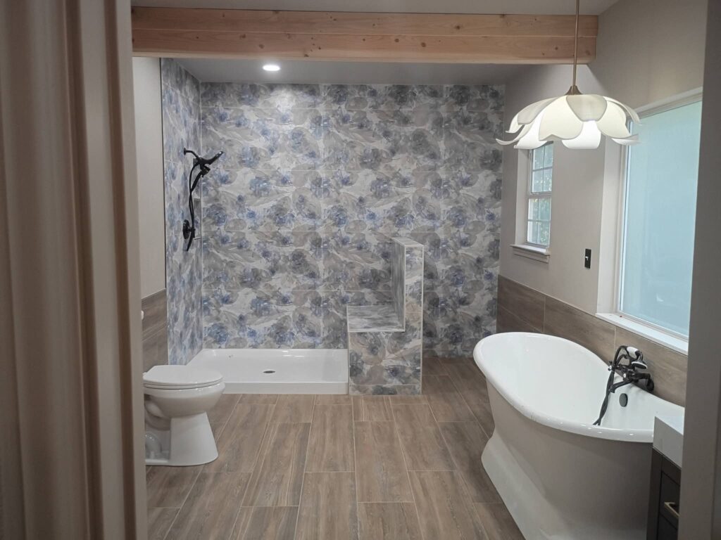 Finished photo of a shower we finished for a friend/ colleague of mine